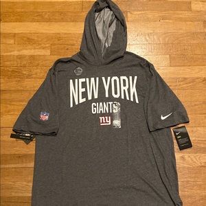 New York Giants short sleeve dry fit hoodie